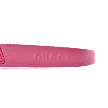 Gucci Rubber Womens Logo Slide Sandals 38 Fuchsia 8 of 11