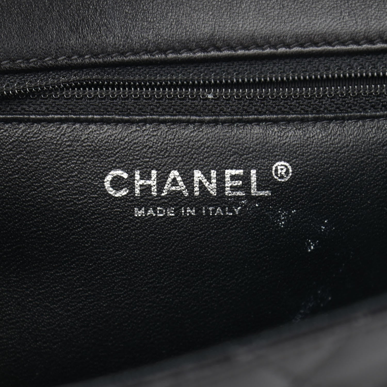 Chanel Lambskin Quilted Large Classic Twist Crescent Flap Black Burgundy 6 of 10