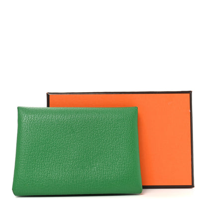 Hermes Chevre Mysore Verso Calvi Duo Card Case Menthe Rose Sakura 7 of 7