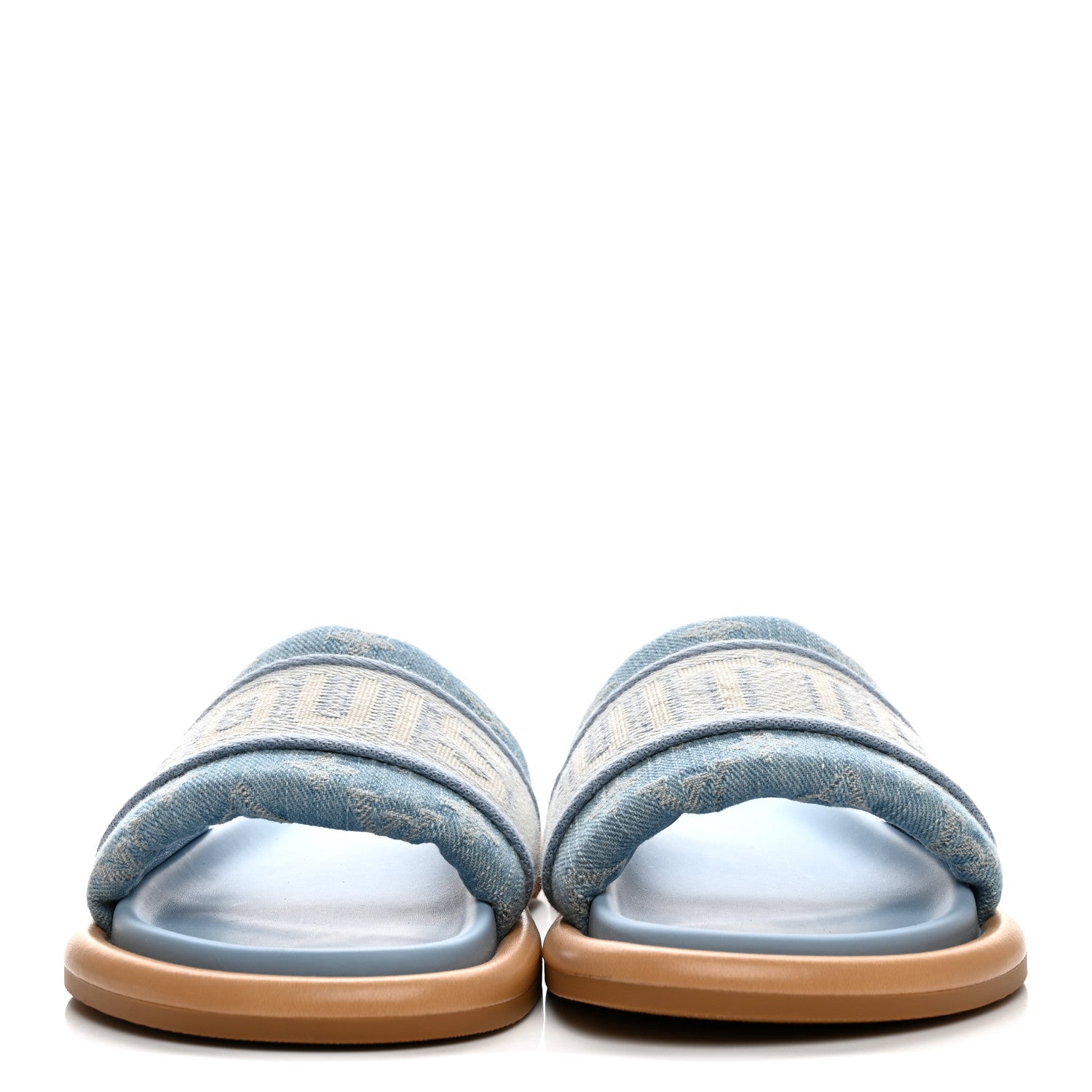 Louis Vuitton Monogram Denim LV Bliss Womens Comfort Mules 36.5 Turquoise 3 of 9