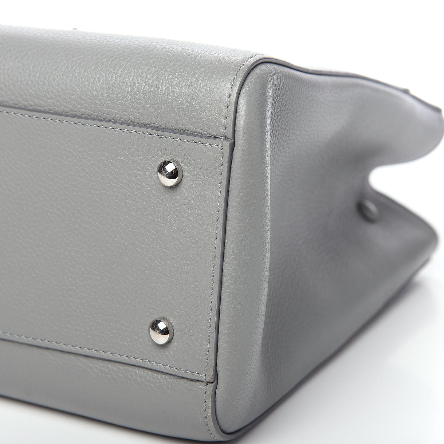 Grained Calfskin Small Neo Executive Shopper Tote Grey
