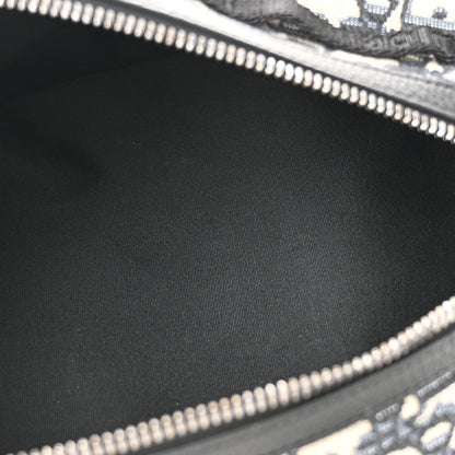 Christian Dior Grained Calfskin Oblique Scarab Sling Bag Blue Black 5 of 9