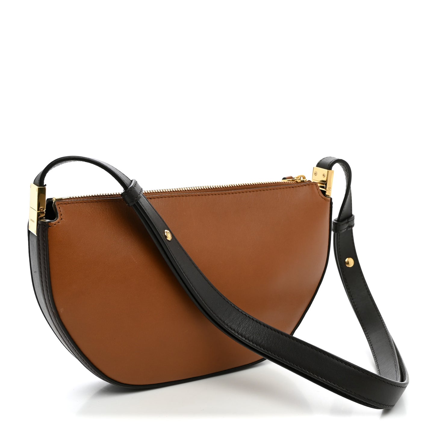 Calfskin Small Two-Tone Olympia Shoulder Bag Warm Tan