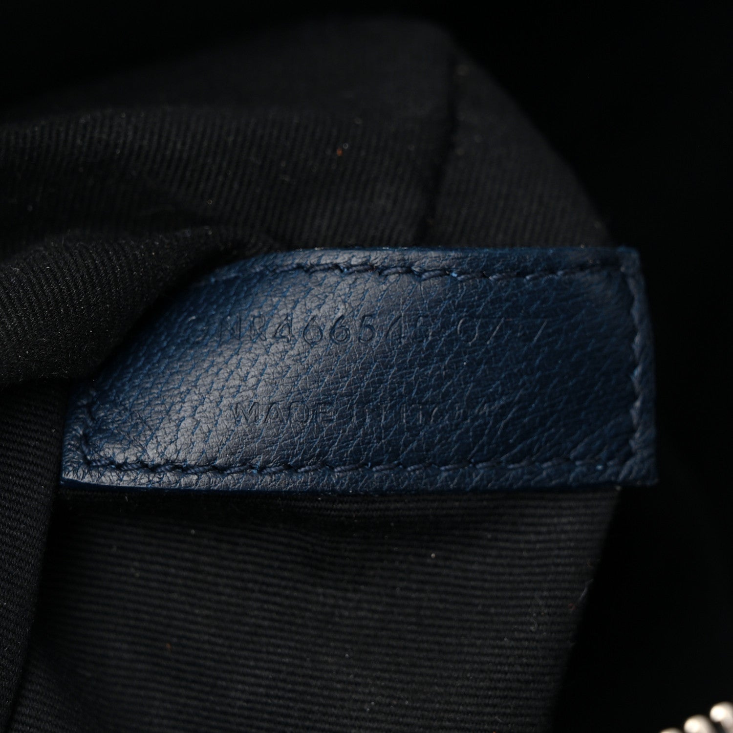 Saint Laurent Calfskin Crocodile Embossed Medium Souple Sac De Jour Navy 8 of 12