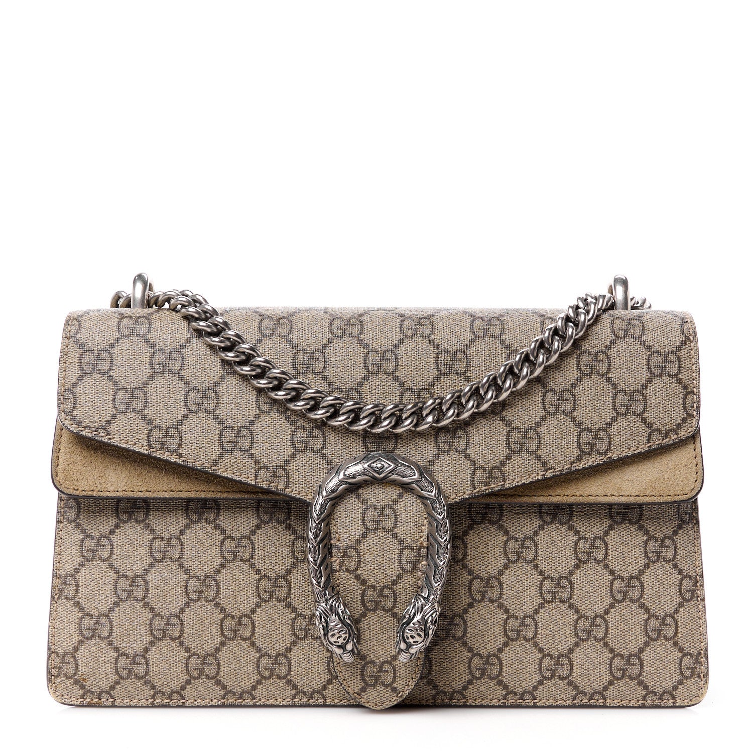 Gucci GG Supreme Monogram Small Dionysus Shoulder Bag Taupe 1 of 16