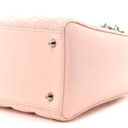 Christian Dior Patent Cannage Medium Lady Dior Rose Clair 9 of 12