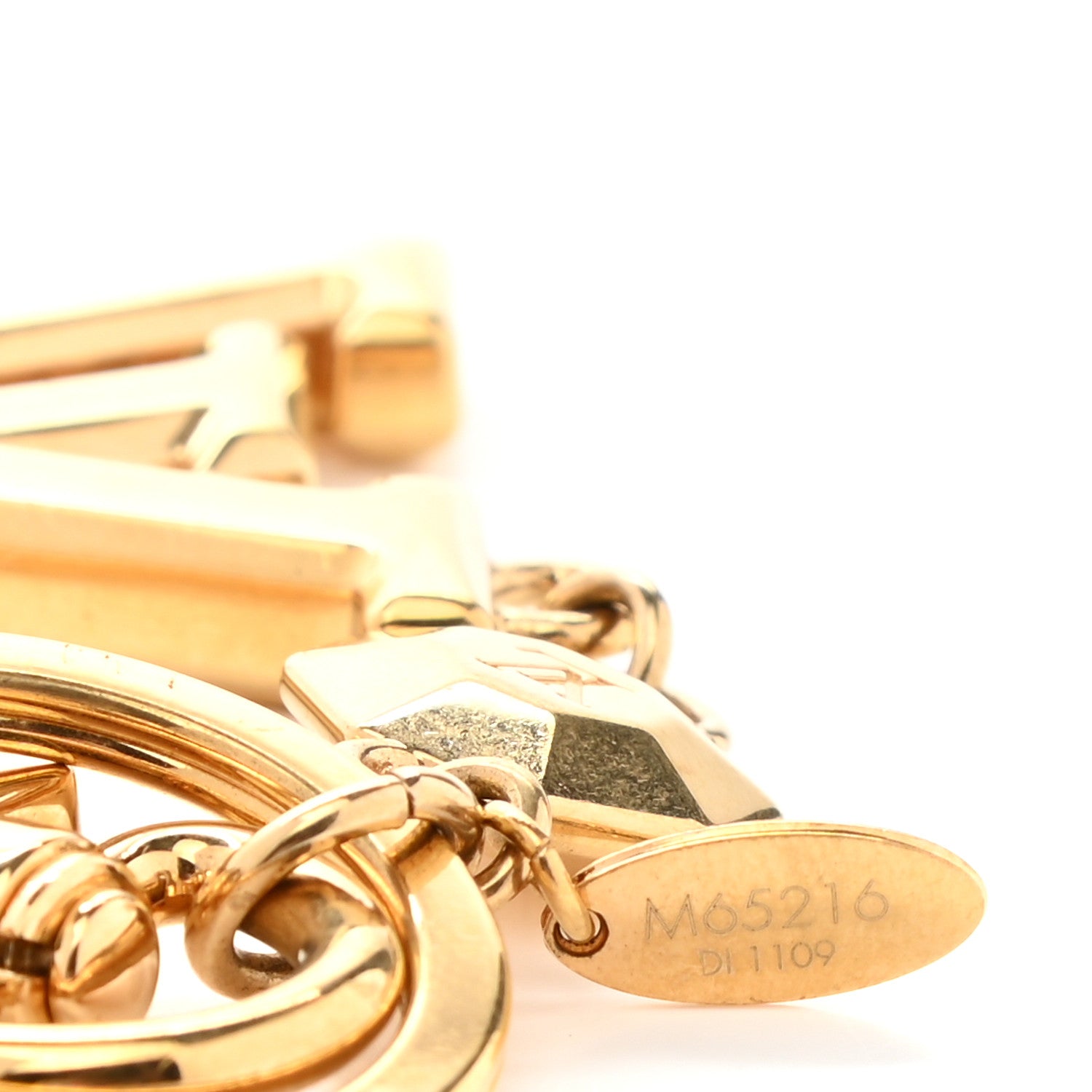 Louis Vuitton LV Facettes Bag Charm Key Holder Gold 4 of 4