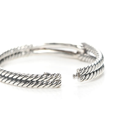 David Yurman Sterling Silver Diamond Pave 10mm Single Loop Labyrinth Bracelet 4 of 5