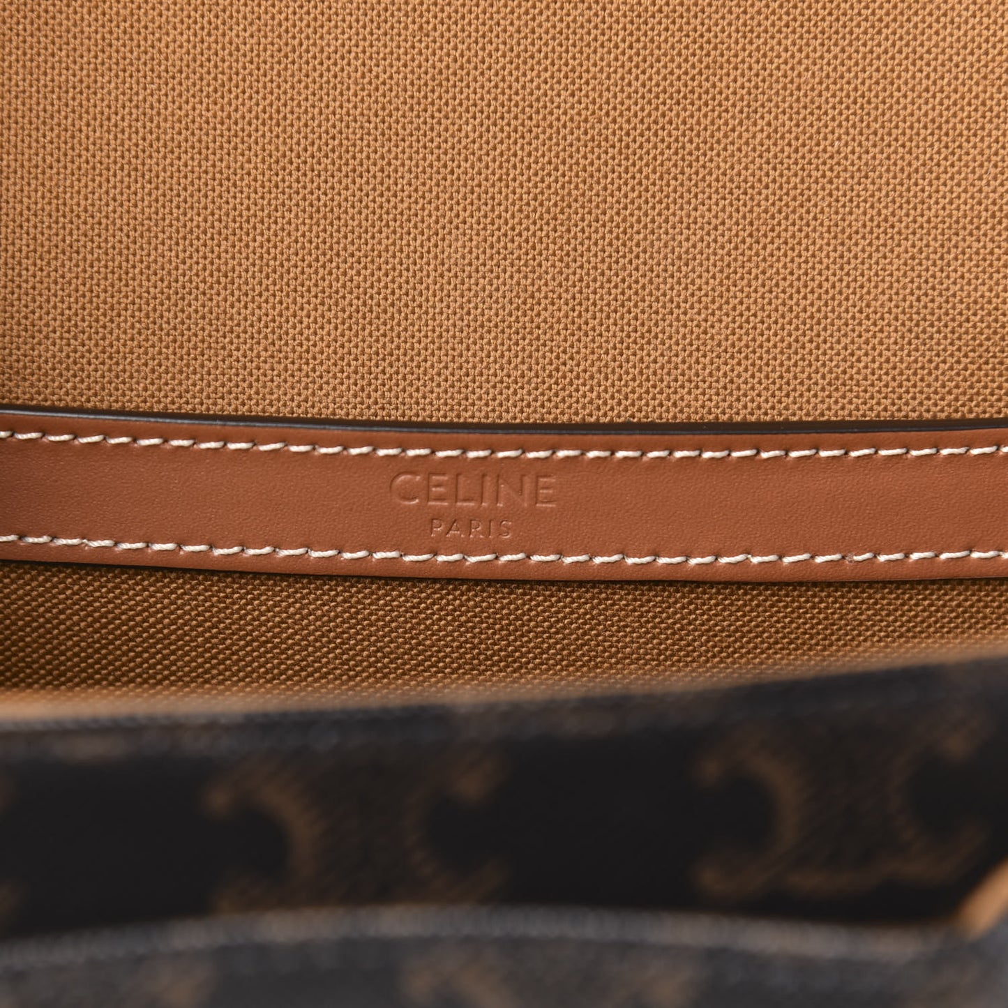 Triomphe Canvas Medium Folco Bag Tan