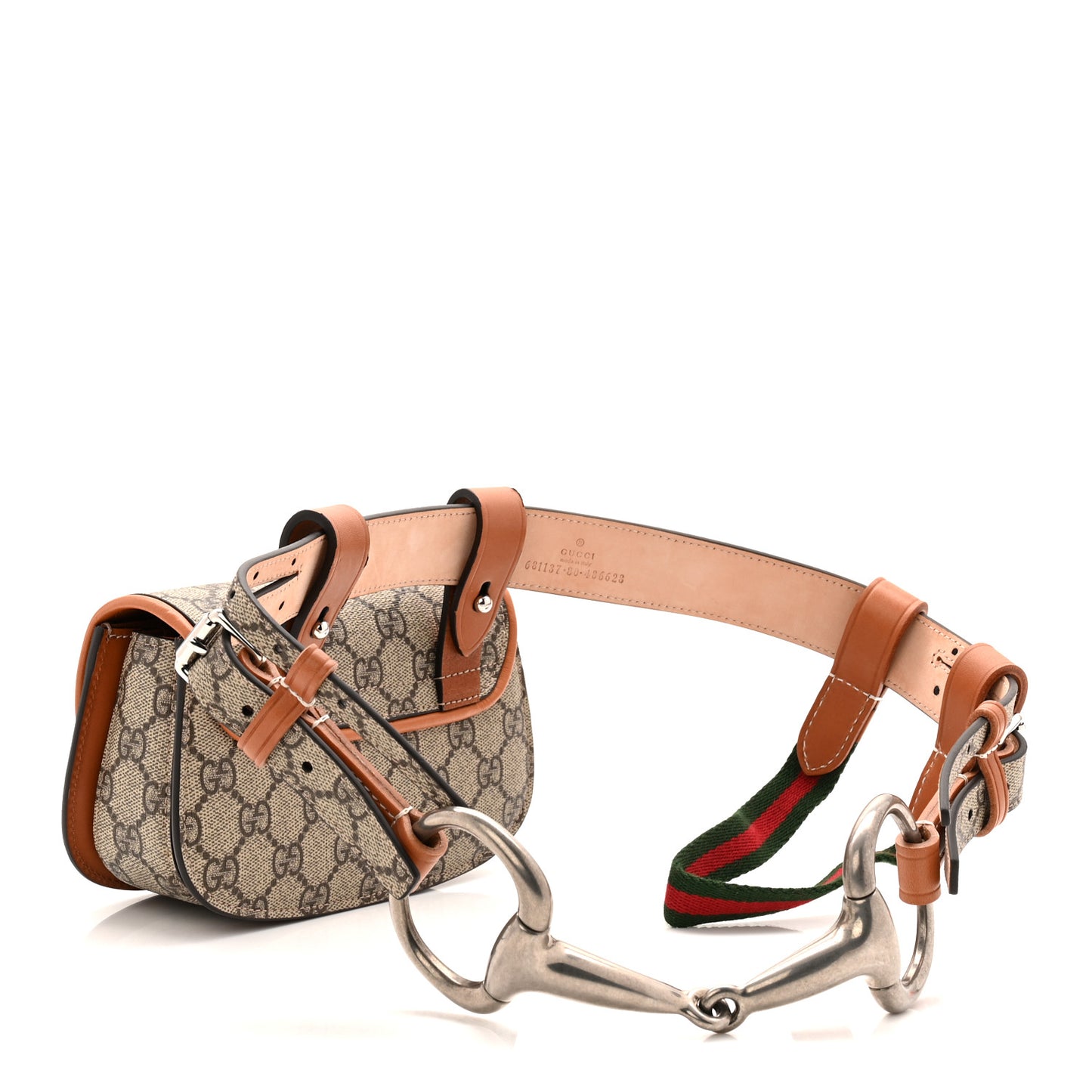 GG Supreme Monogram Web Bamboo Mini 1947 Belt Bag 80 32 Beige