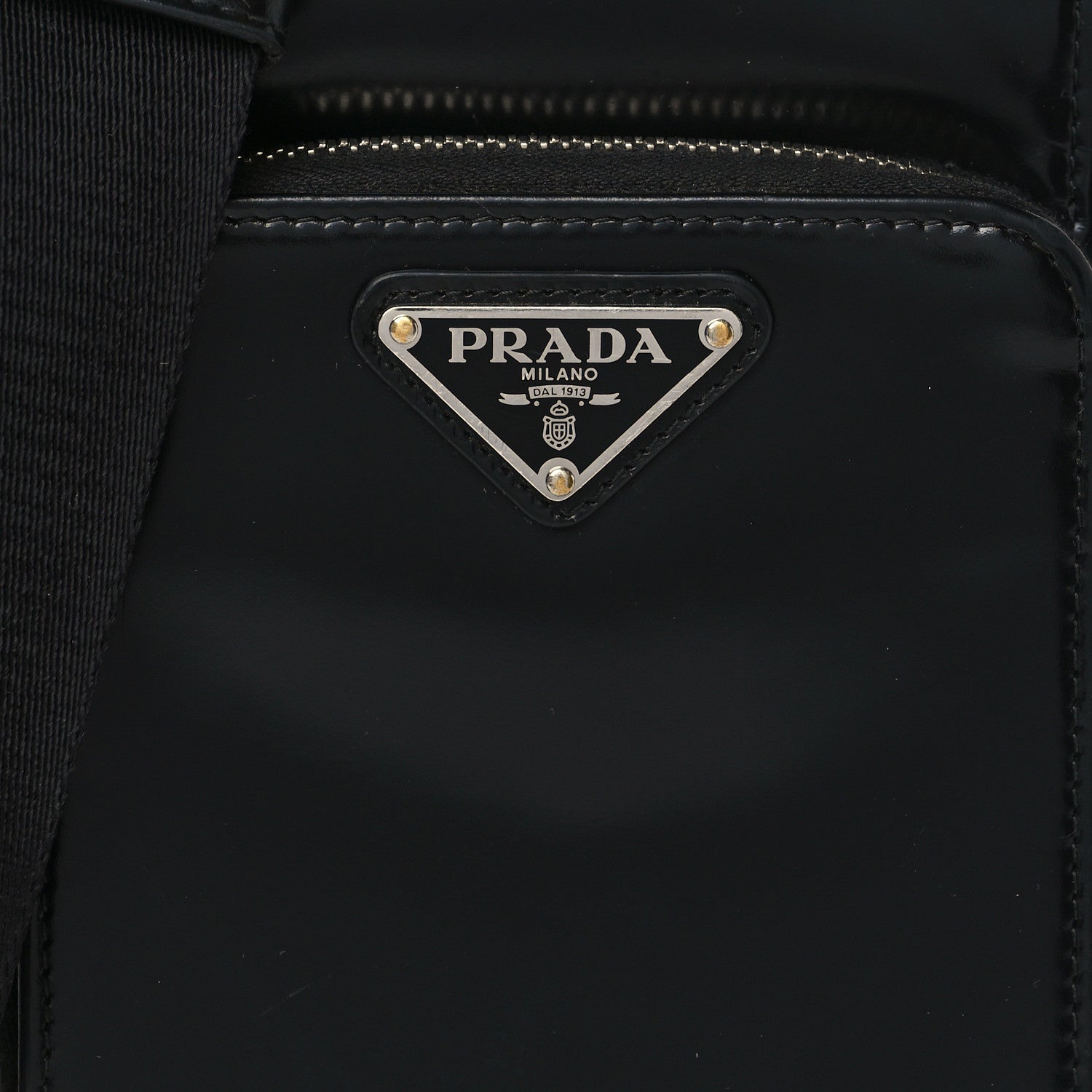 Prada Spazzolato Smartphone Case Crossbody Black 7 of 9