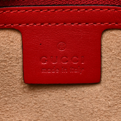 Gucci Calfskin Matelasse Small GG Marmont Shoulder Bag Hibiscus Red 6 of 10
