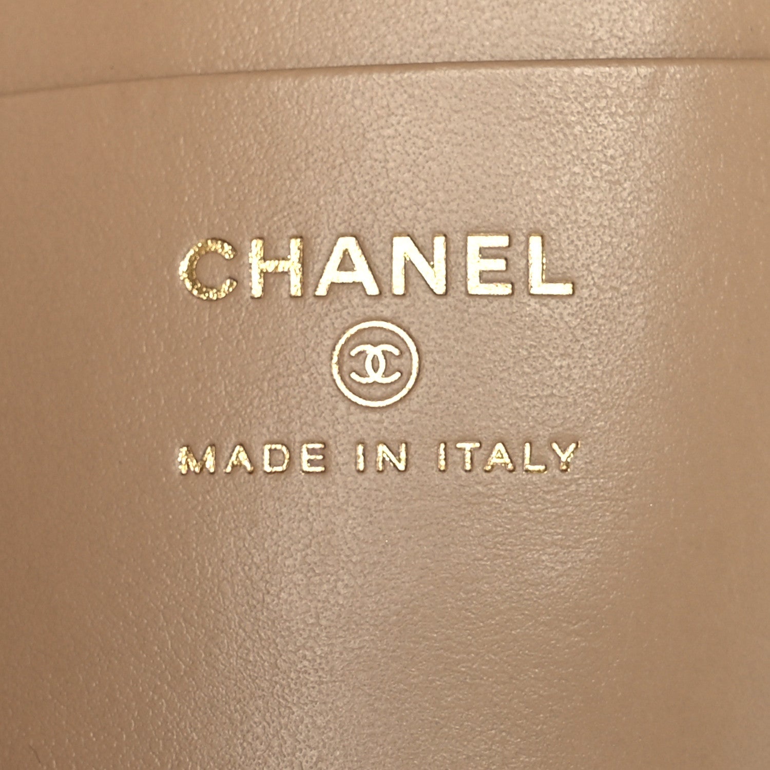 Chanel Shiny Lambskin Quilted Pouch Beige 6 of 7