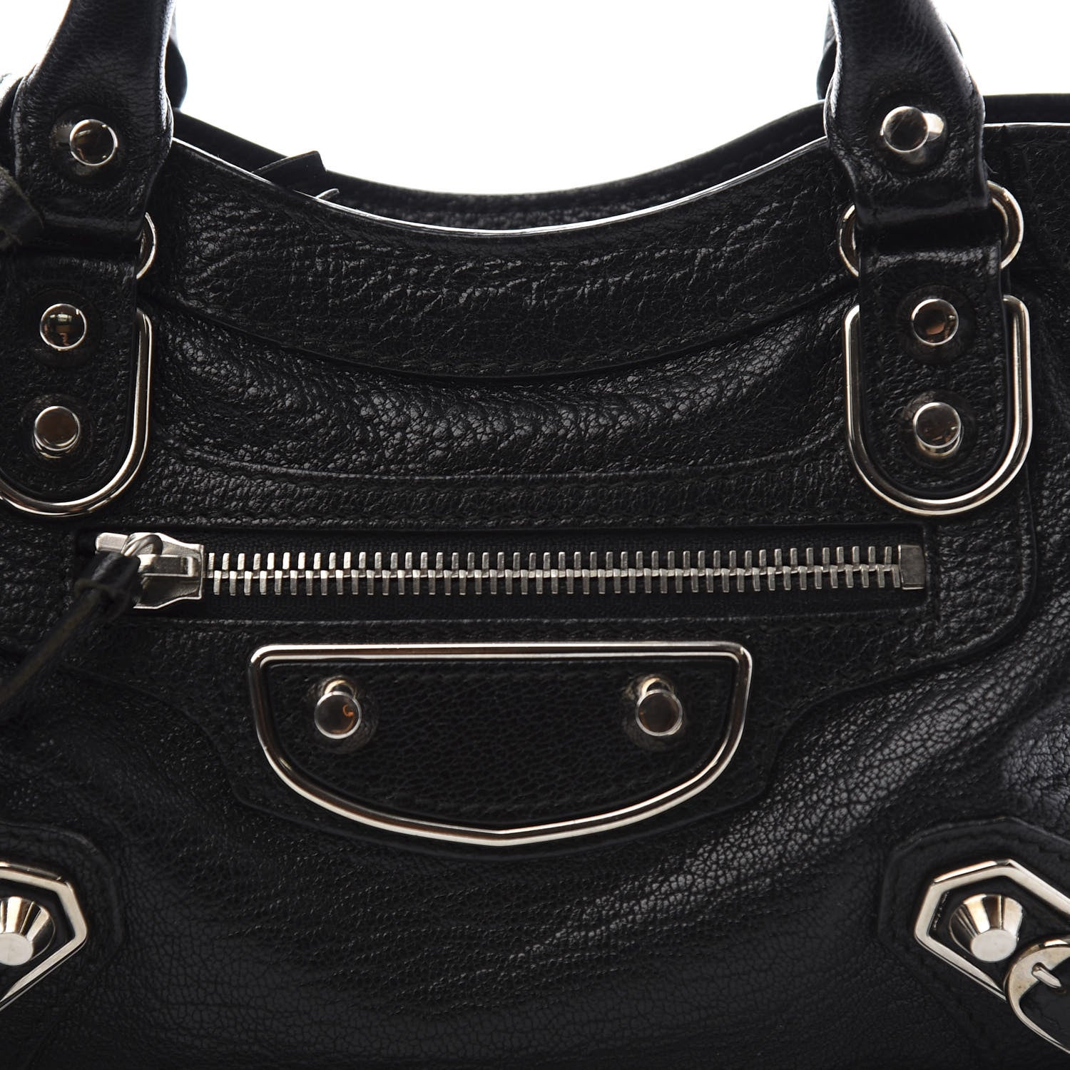 Balenciaga Chevre Silver Metallic Edge Hardware Mini City Black 10 of 10