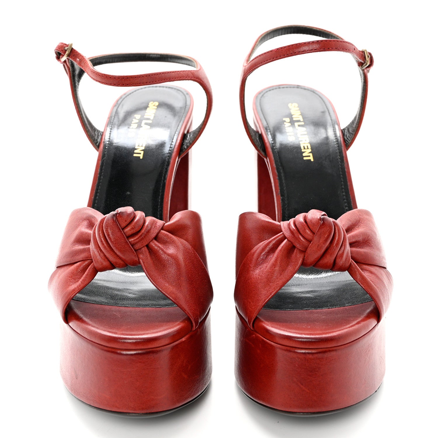 Saint Laurent Vendome Bianca 85 Platform Sandals 37.5 Pomerol 2 of 11