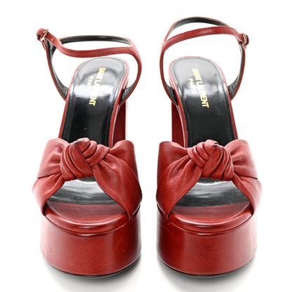 Saint Laurent Vendome Bianca 85 Platform Sandals 37.5 Pomerol 2 of 11
