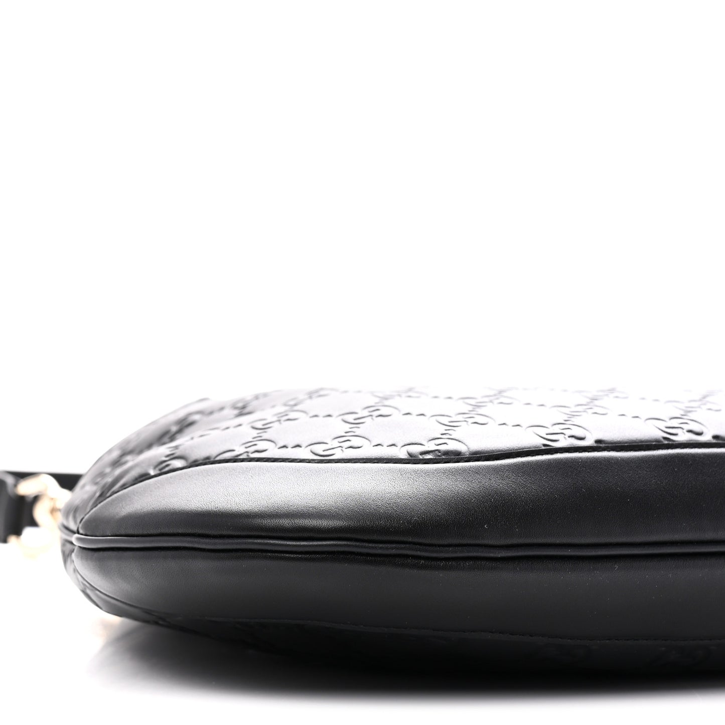 GG Calfskin Embossed B Medium Shoulder Bag Arabella Black