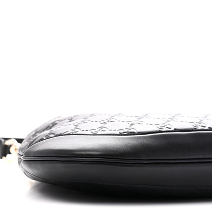 Gucci GG Calfskin Embossed B Medium Shoulder Bag Arabella Black 9 of 10