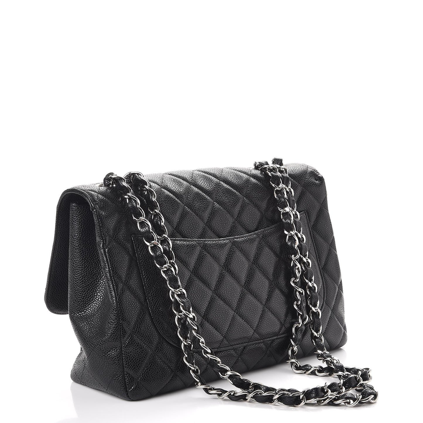 Caviar Quilted Jumbo Single Flap Black