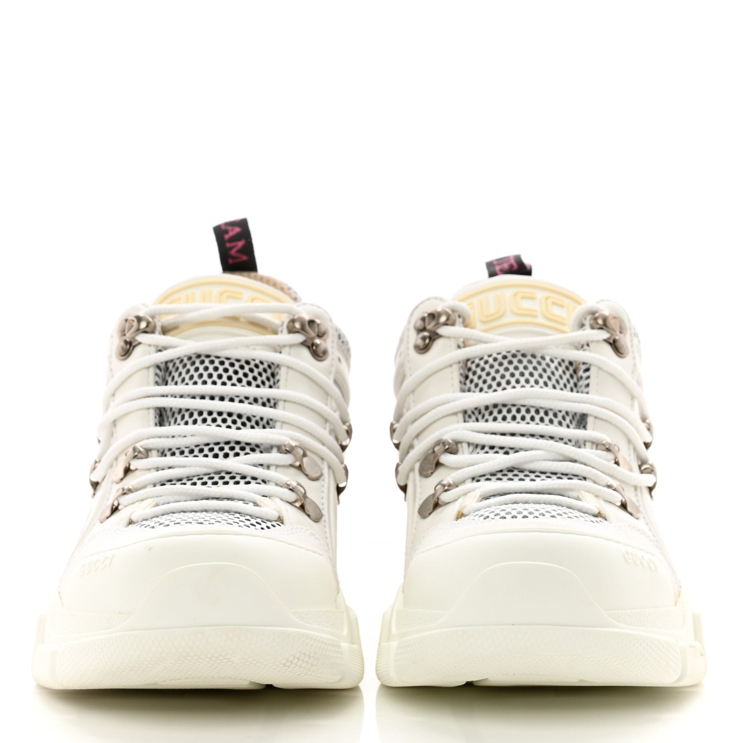 X SEGA Mesh Calfskin Suede Removable Crystals Womens Flashtrek Sneakers 38.5 Great White