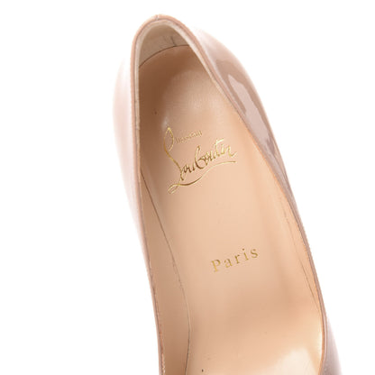 Christian Louboutin Patent Pigalle Plato 100 Pumps 35 Nude 7 of 8