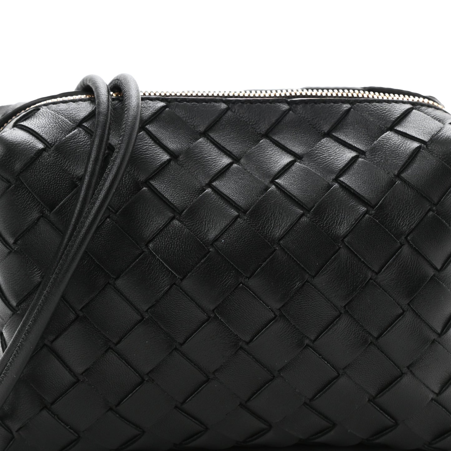 Nappa Intrecciato Mini Loop Camera Bag Black