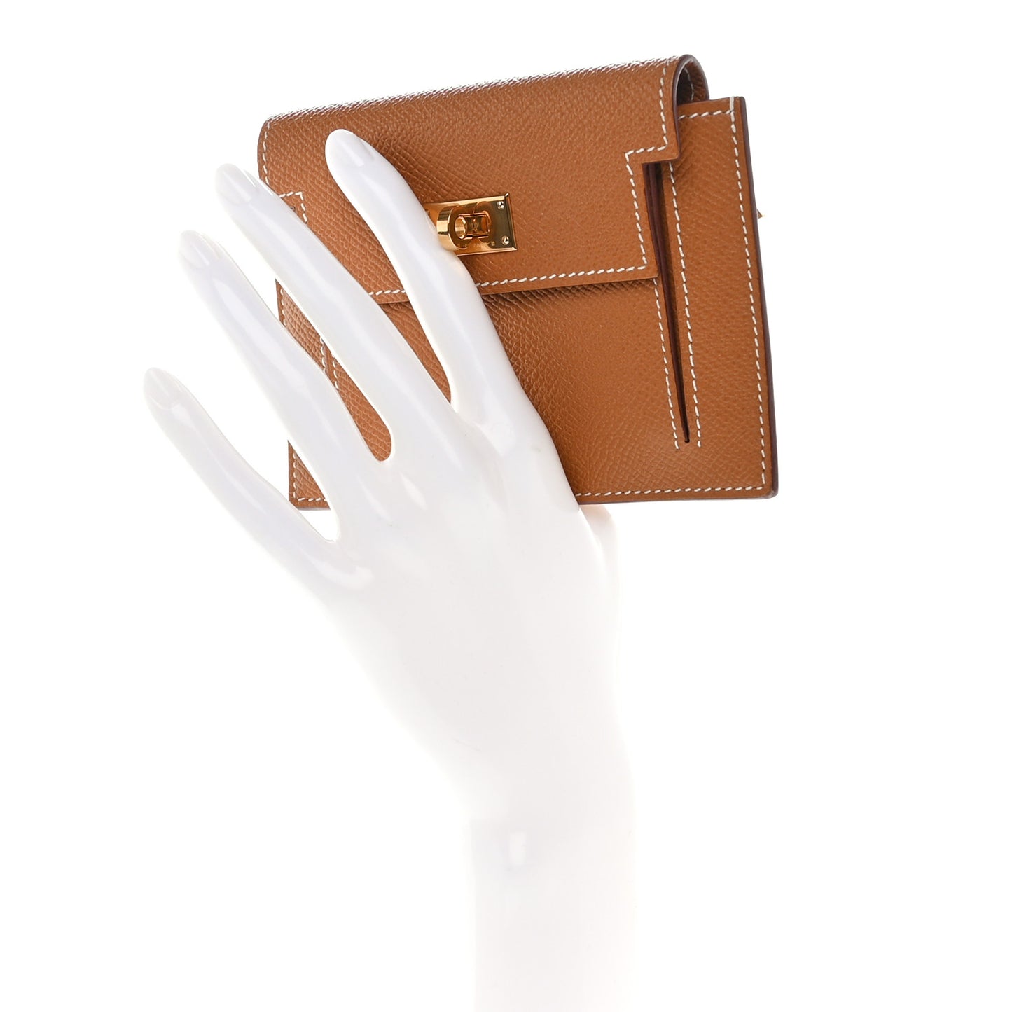 Epsom Kelly Pocket Compact Wallet Gold