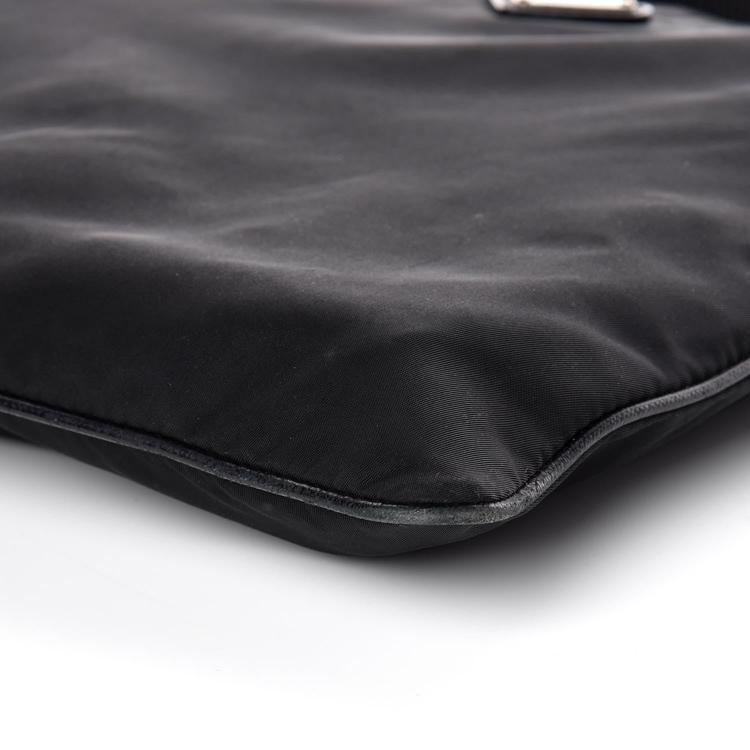 Prada Nylon Flat Messenger Bag Black 6 of 9