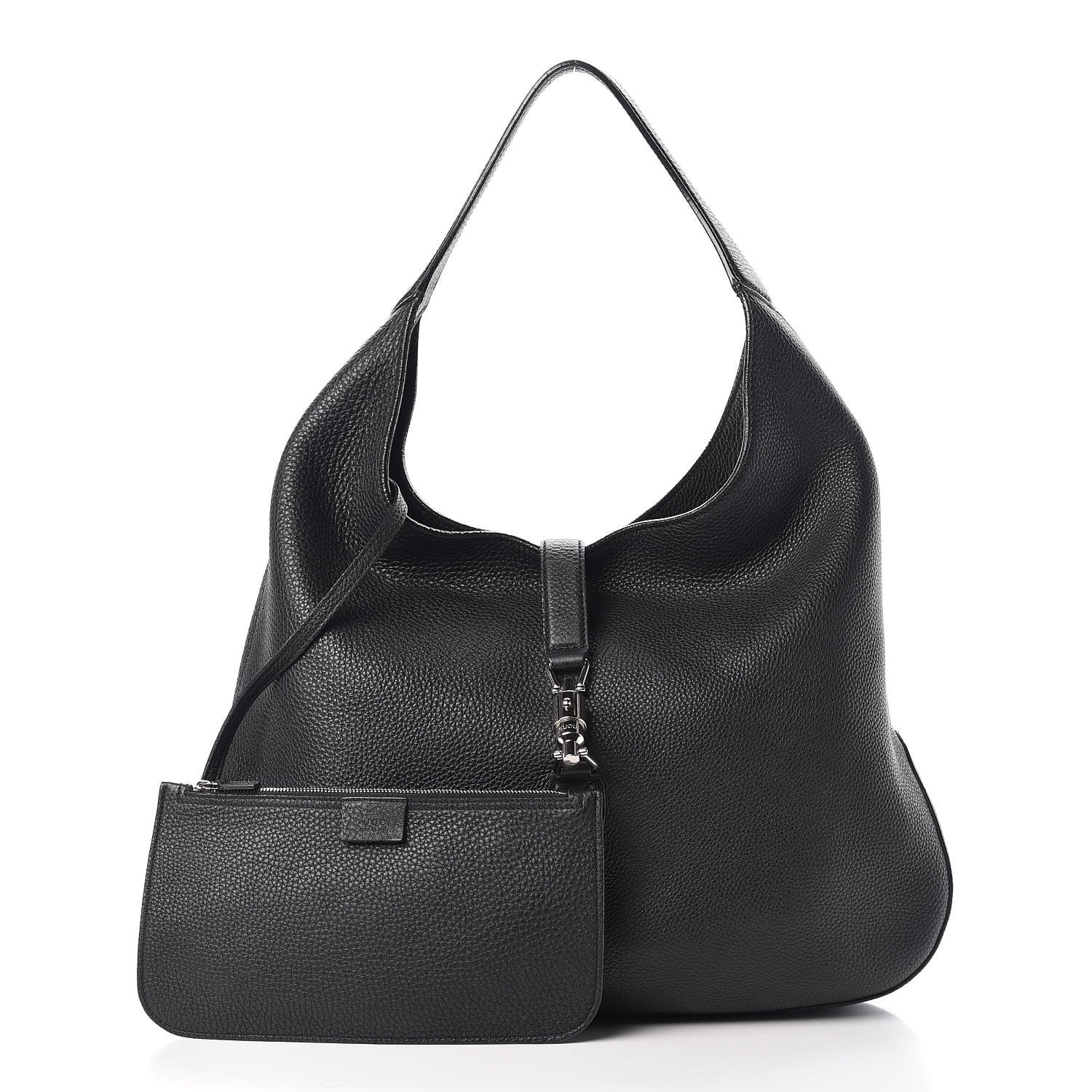 Gucci Soft Grained Calfskin Large Jackie Hobo Black 3 of 9