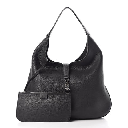 Gucci Soft Grained Calfskin Large Jackie Hobo Black 3 of 9