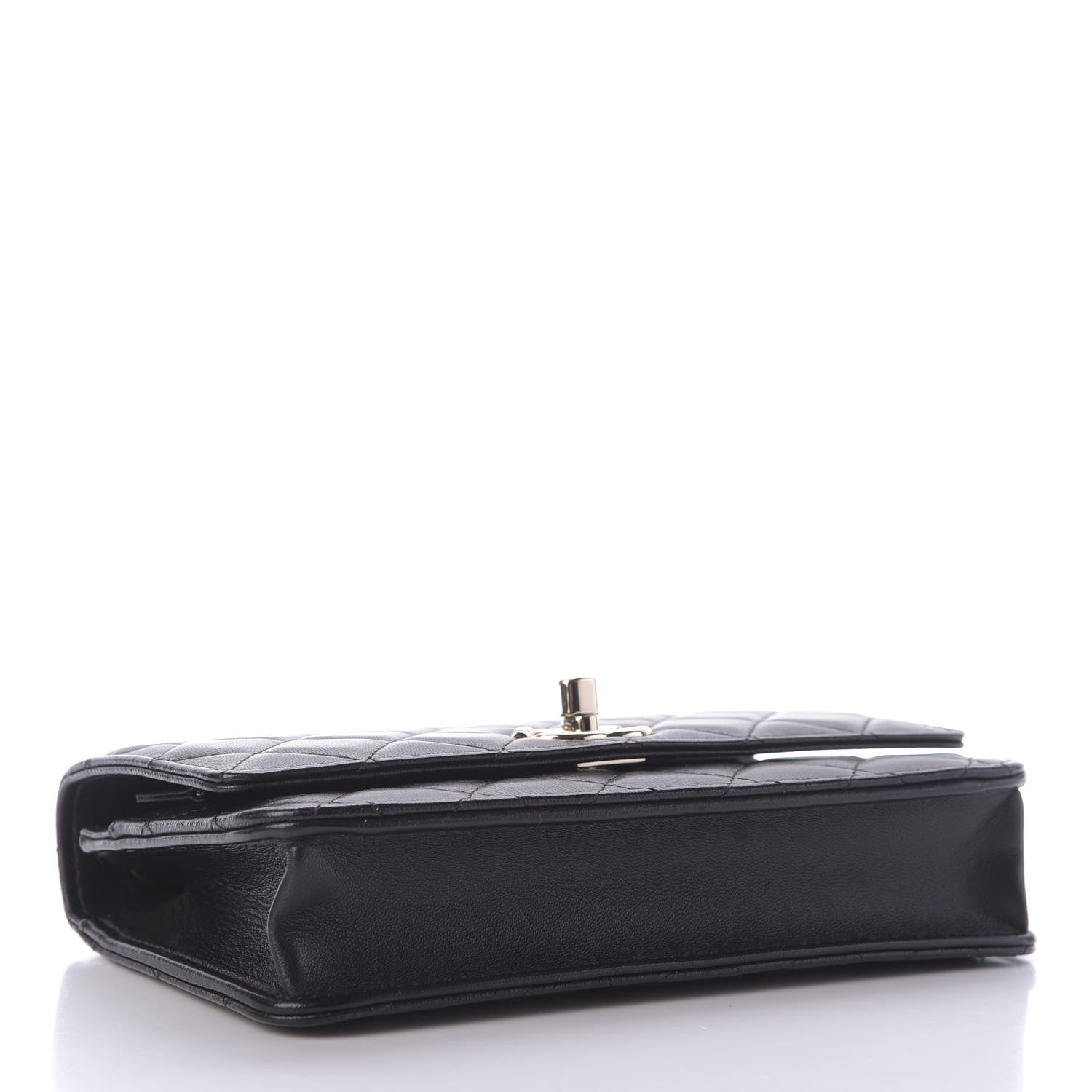 Chanel Lambskin Quilted Trendy CC Wallet On Chain WOC Black 4 of 10