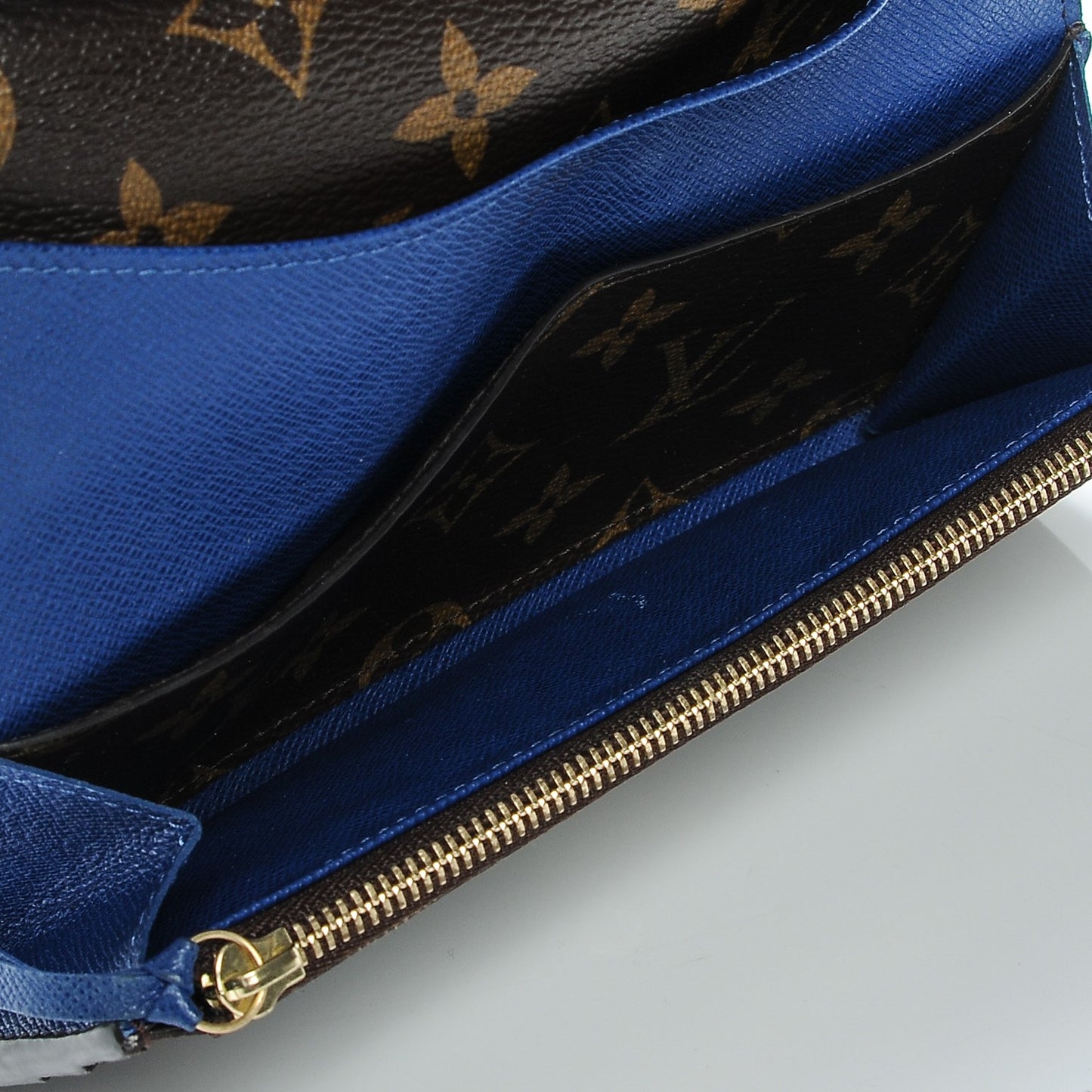 Monogram Emilie Wallet Blue