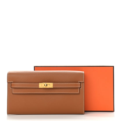 Hermes Epsom Kelly Wallet To Go Gold 7 of 7