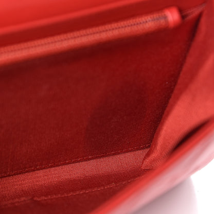 Chanel Lambskin Quilted Boy Wallet On Removable Chain WOC Red 15 of 16