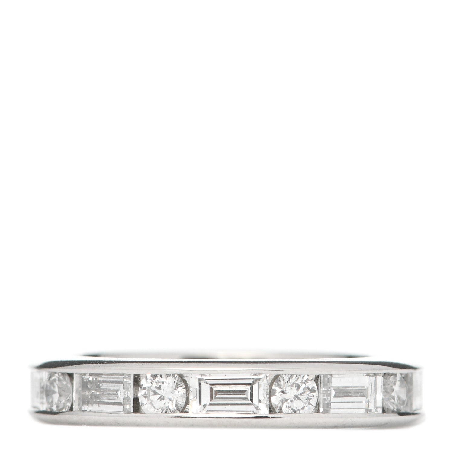 Harry Winston Platinum Diamond Baguette Channel Set Wedding Band Ring 48 4.5 1 of 6