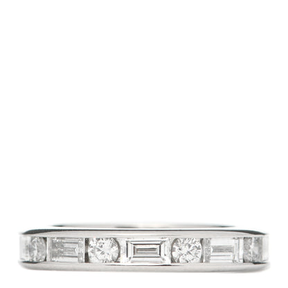 Harry Winston Platinum Diamond Baguette Channel Set Wedding Band Ring 48 4.5 1 of 6