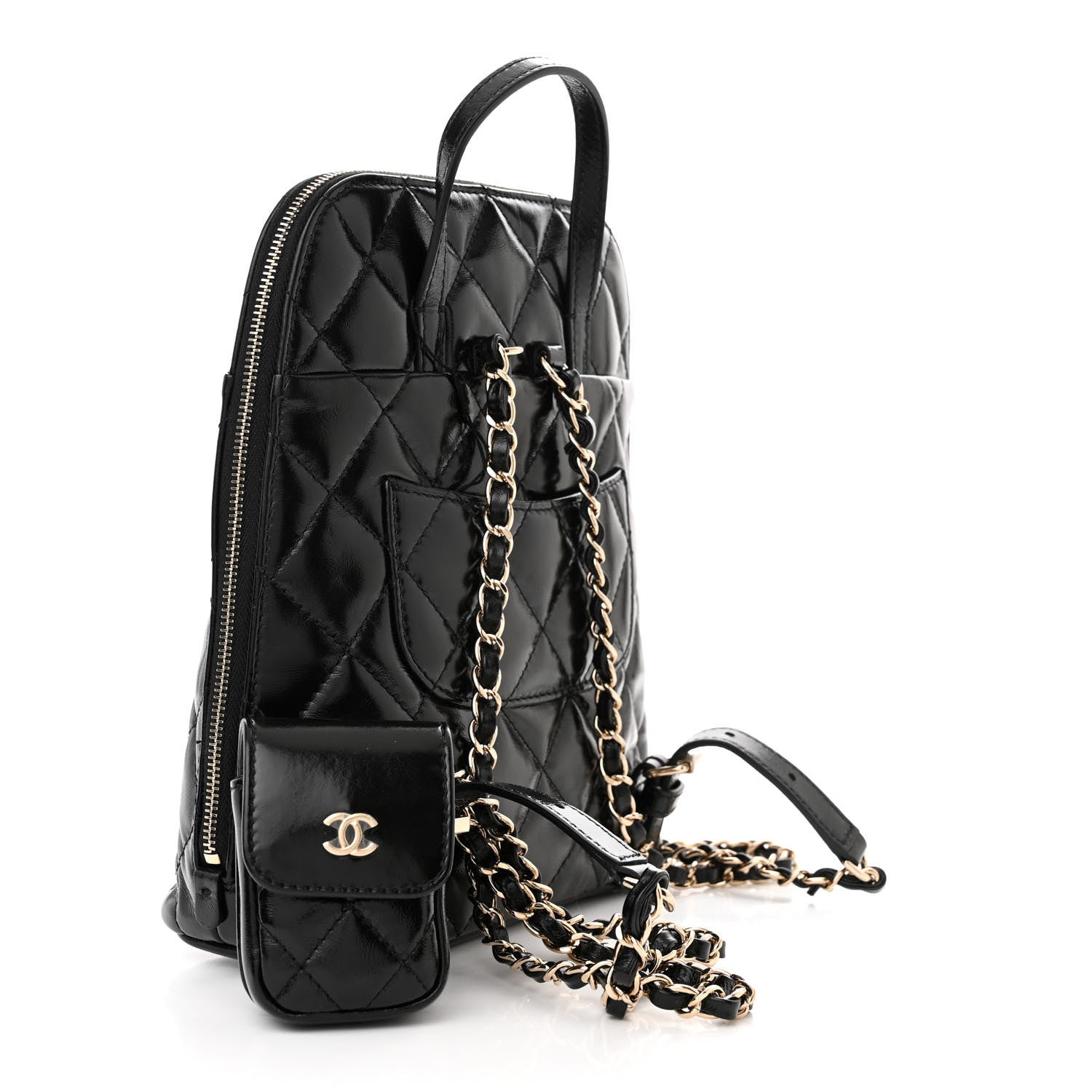 Chanel Shiny Calfskin My Pocket Backpack Black 3 of 10