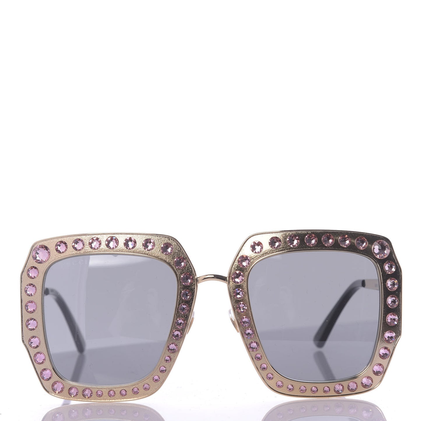 Metal Acetate Crystal Oversize GG0115S Sunglasses Gold