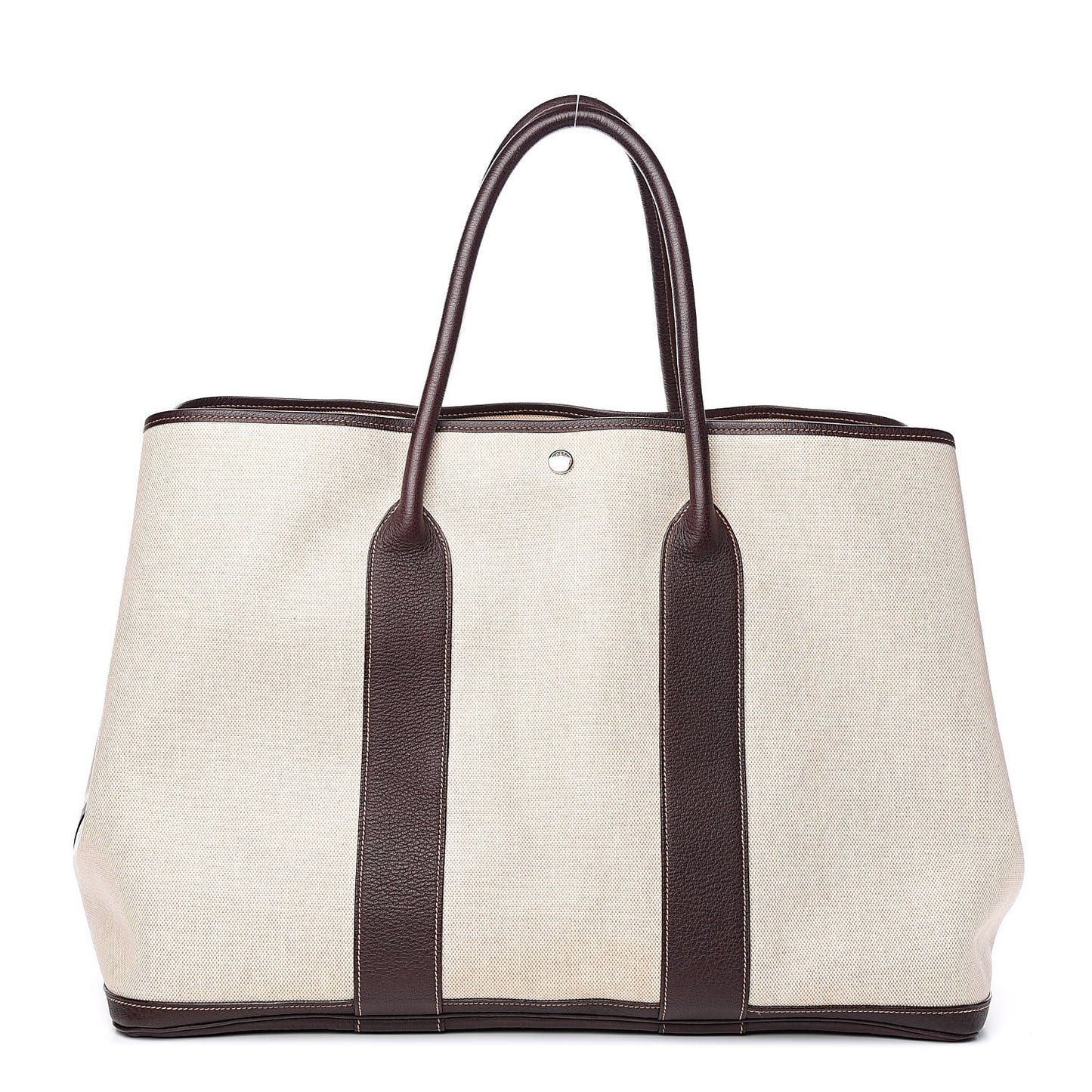 Toile Buffle Gala Garden Party Tote 49 GM Marron Fonce