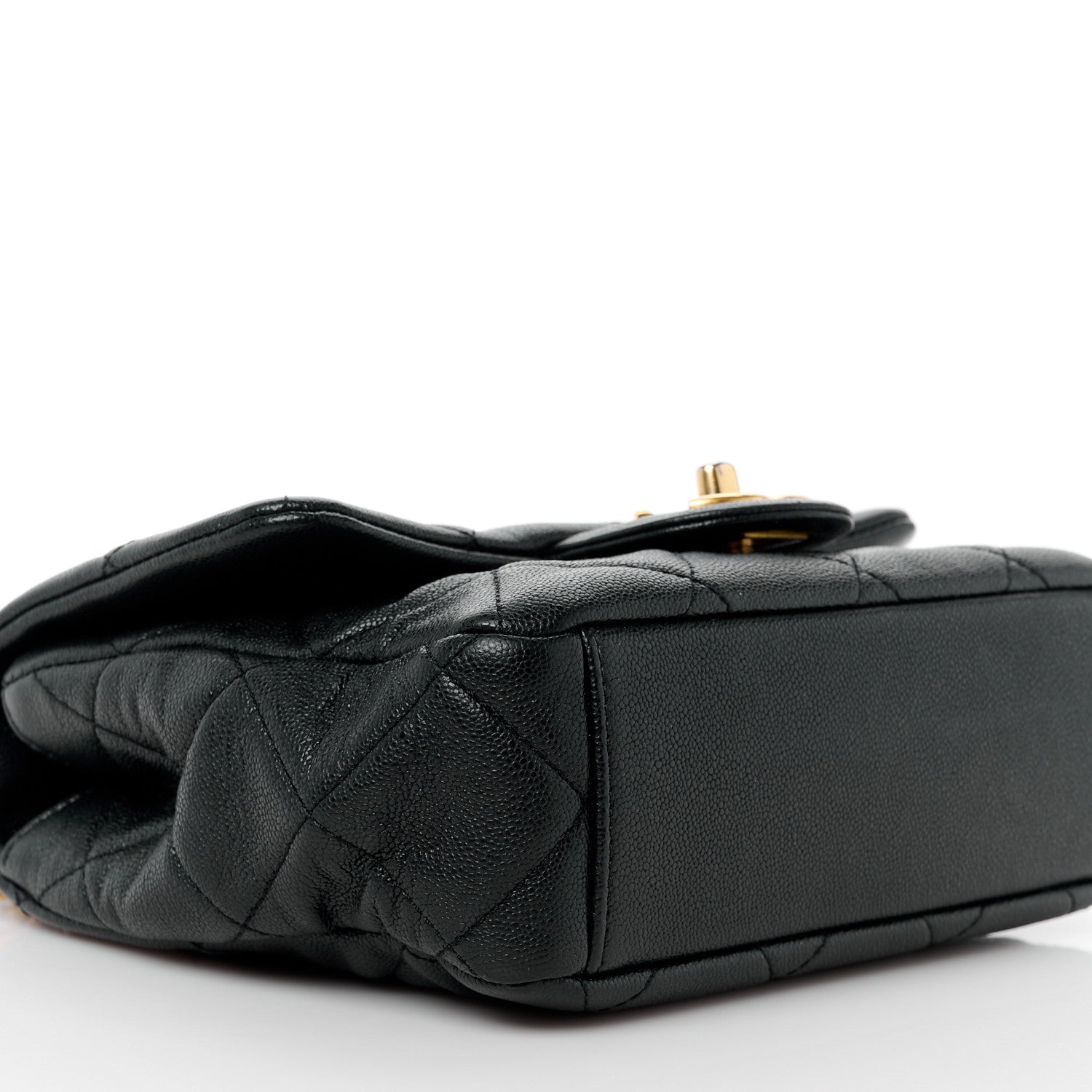 Chanel Shiny Caviar Quilted Mini Top Handle Flap Black 11 of 13