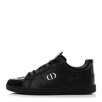 Christian Dior CHRISTIAN DIOR Calfskin Suede Logo Sneakers 39 Black 1 of 9