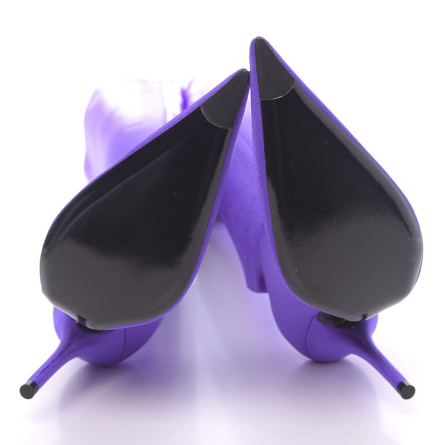 Spandex Pointed Toe Knife Thigh High Boots 36 Violet