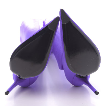 Balenciaga Spandex Pointed Toe Knife Thigh High Boots 36 Violet 5 of 7