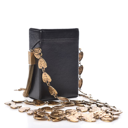 Saint Laurent Lambskin Smoking Box Heart Motif Crossbody Black 3 of 6