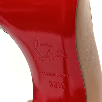 Christian Louboutin Shiny Nappa Iriza 100 Pumps 36.5 Nude 7 of 9