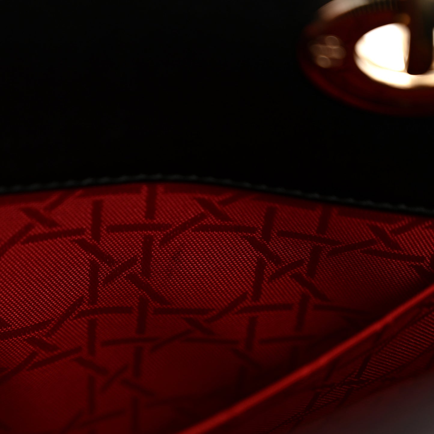 Lambskin Cannage Small Lucky Badges My Lady Dior Black