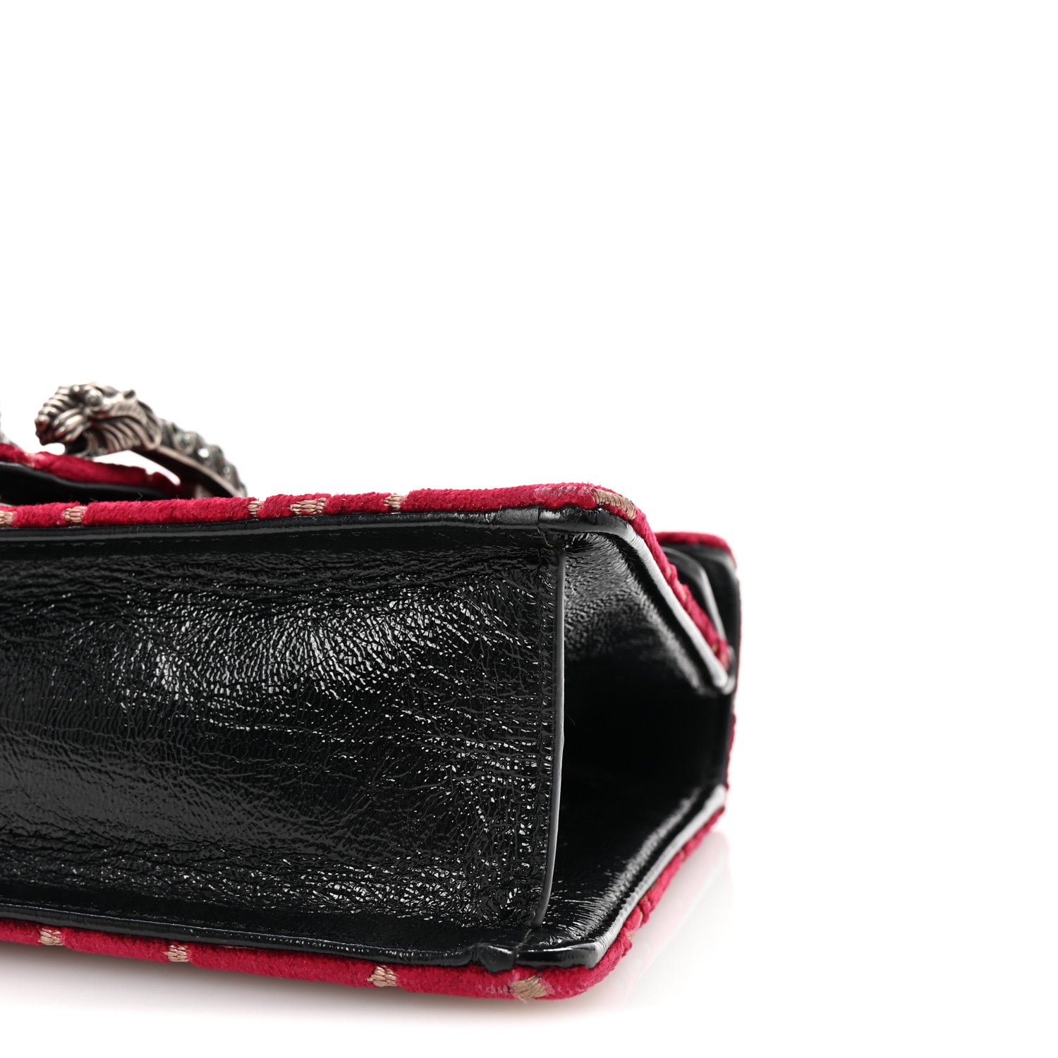 Gucci Velvet Skipper Crystal GG Monogram Small Dionysus Shoulder Bag Red Cipria Black Black Diamond 10 of 10