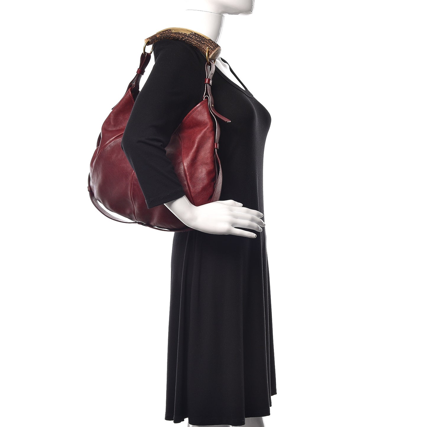 Buffalo Medium Mombasa Horn Bag Red