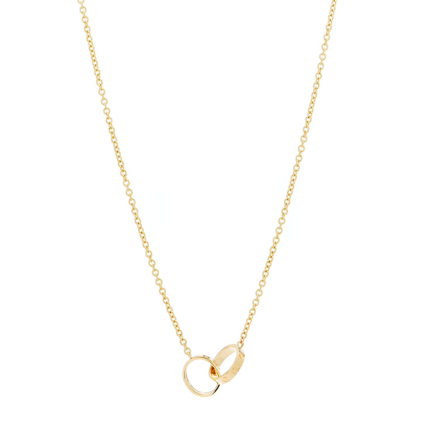 18K Yellow Gold Interlocking LOVE Necklace