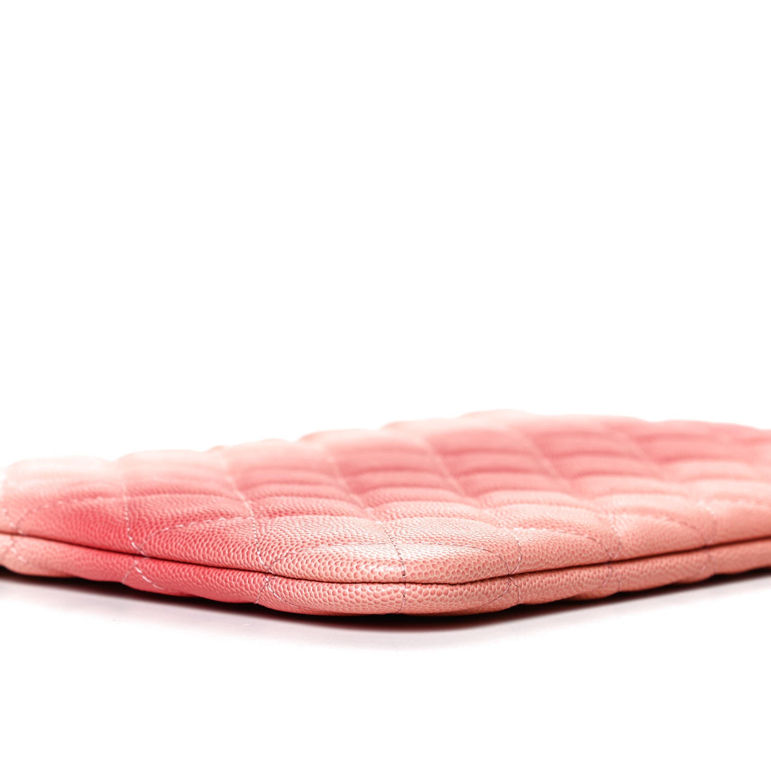 Chanel Caviar Quilted Ombre Medium Cosmetic Case Coral 9 of 12